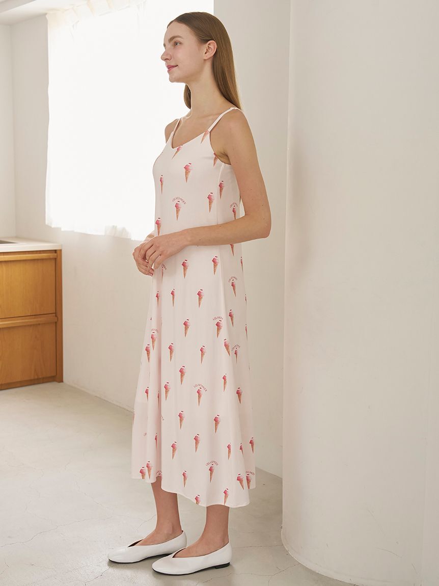 gelato pique「【接触冷感】ソルベ柄カップインキャミワンピース」|ルームウェア|