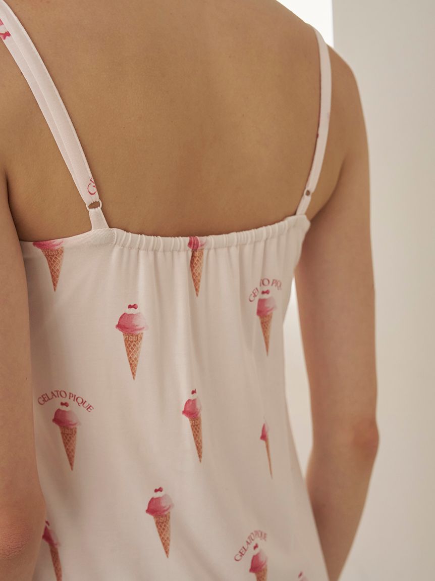 gelato pique「【接触冷感】ソルベ柄カップインキャミワンピース」|ルームウェア|