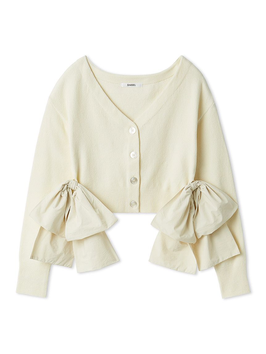 SNIDEL「リボンドッキングカーディガン」|カーディガン|