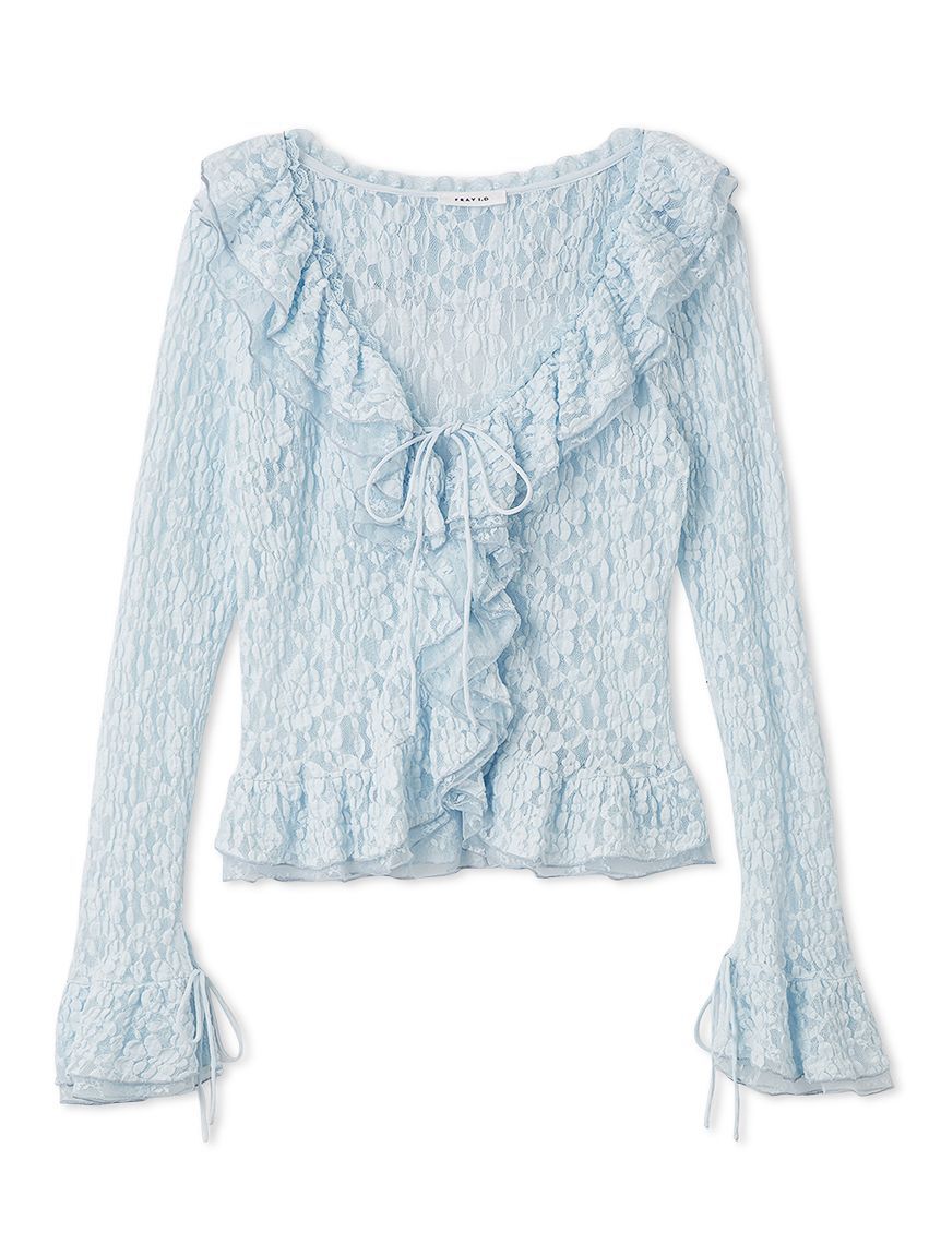 FRAY I.D「ラッフルデザインレーストップス」|Tシャツ・カットソー|LBLU