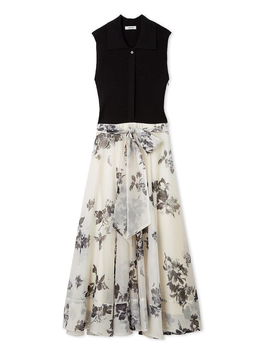 FRAY I.D「【00サイズあり】ポロニットドッキングワンピース」|ワンピース|