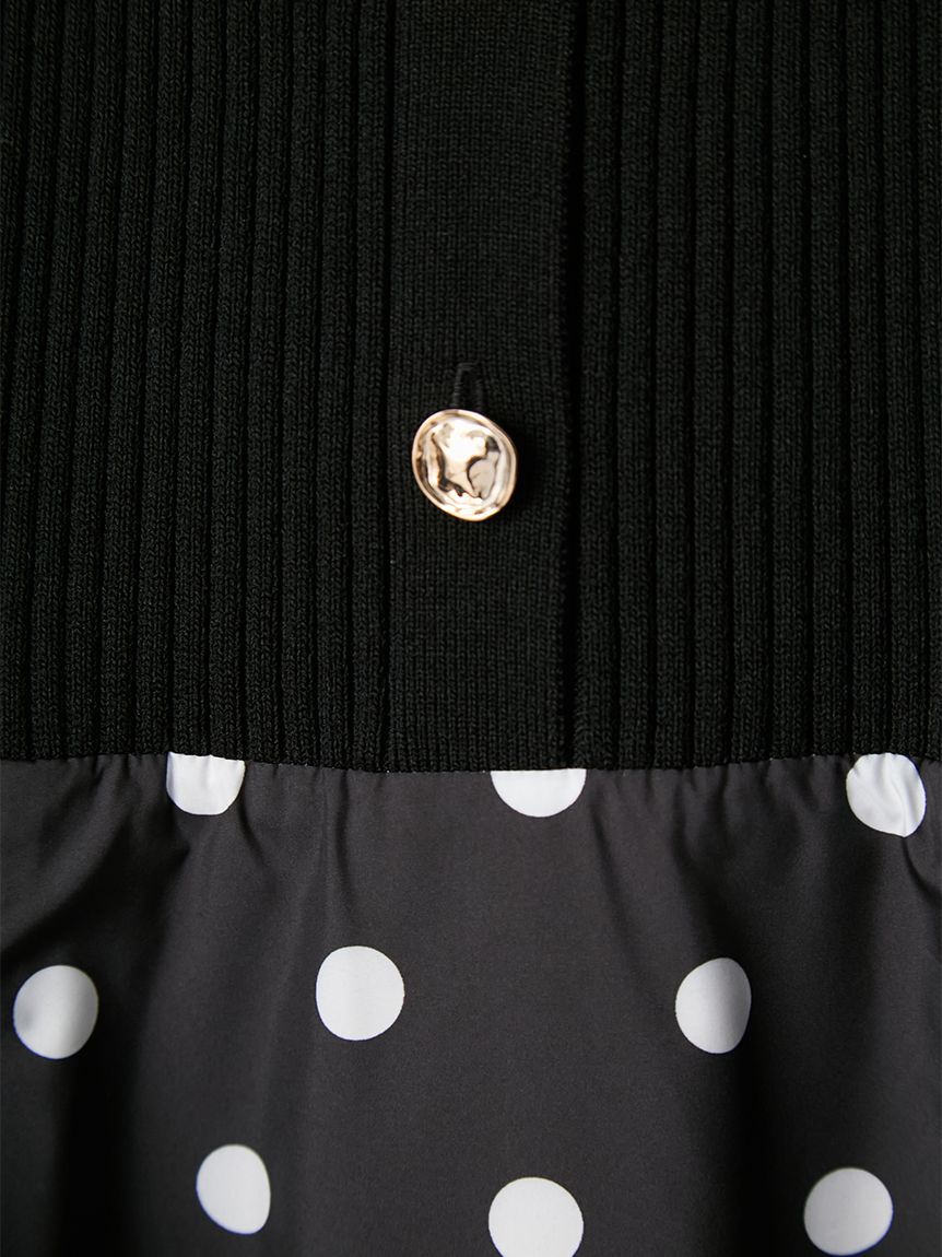 FRAY I.D「2wayタイデザインニットコンビワンピース」|ワンピース|