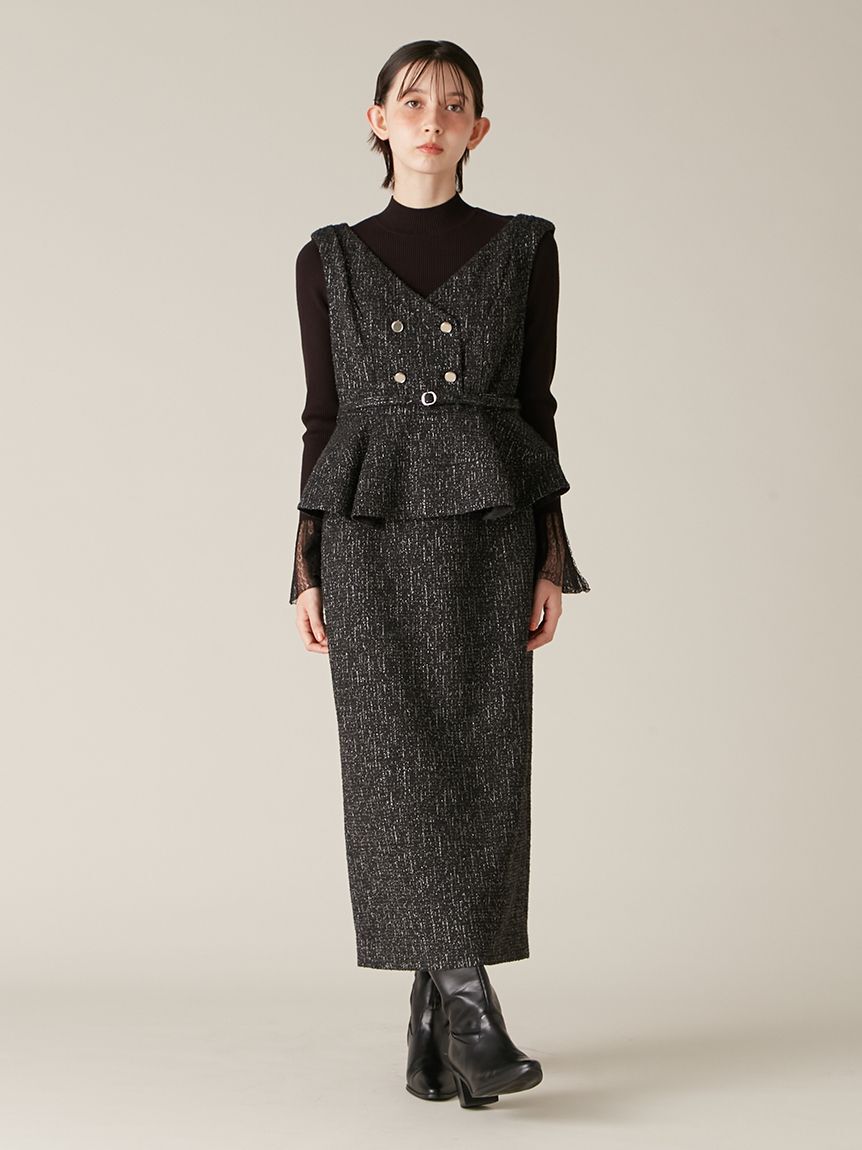 LILY BROWN「シアースリーブリブニット」|ニット・セーター|