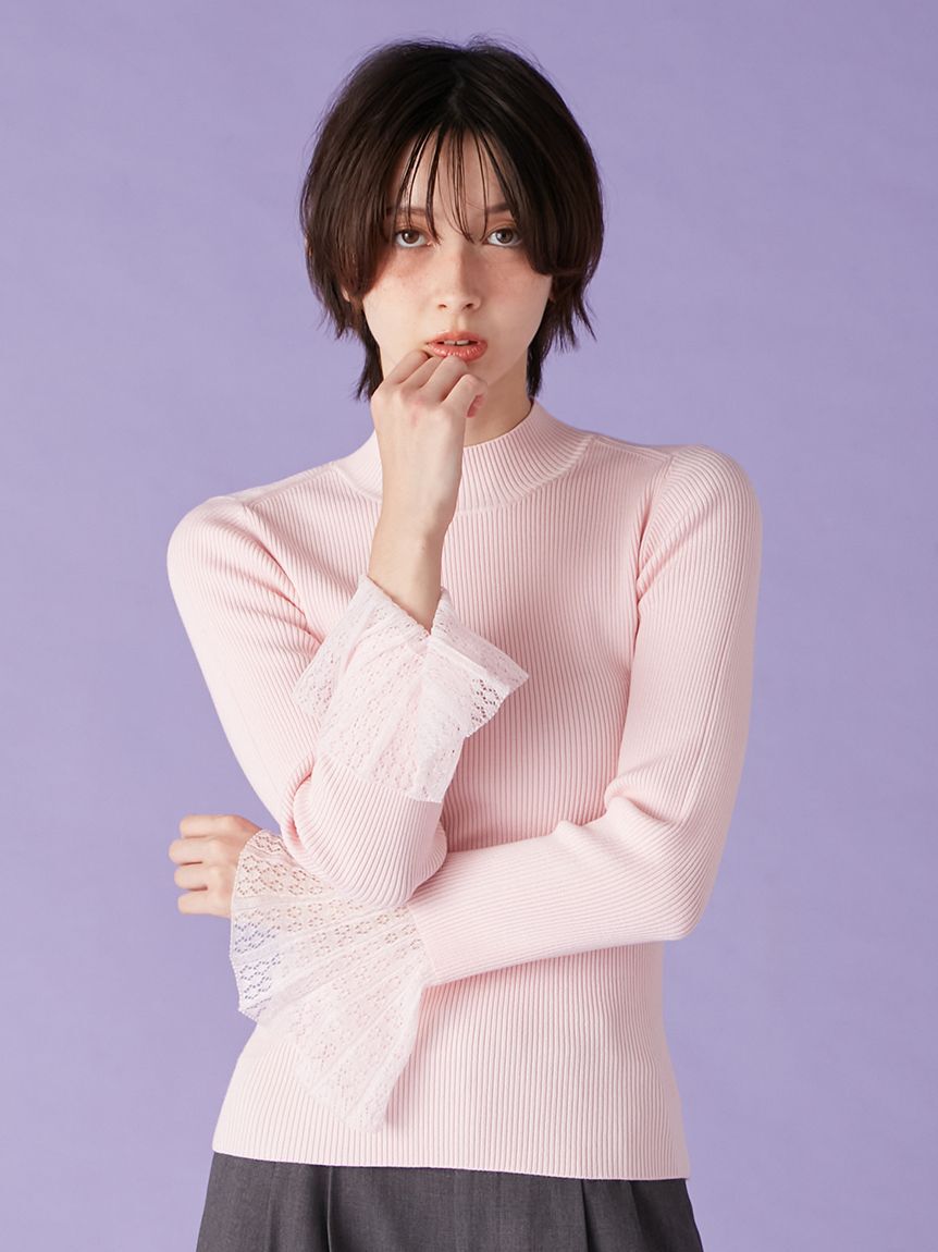 LILY BROWN「シアースリーブリブニット」|ニット・セーター|