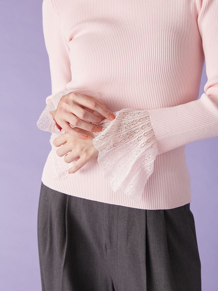 LILY BROWN「シアースリーブリブニット」|ニット・セーター|