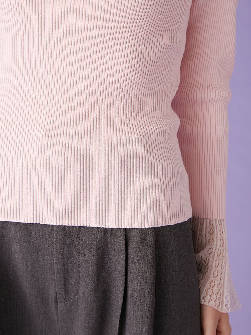 LILY BROWN「シアースリーブリブニット」|ニット・セーター|