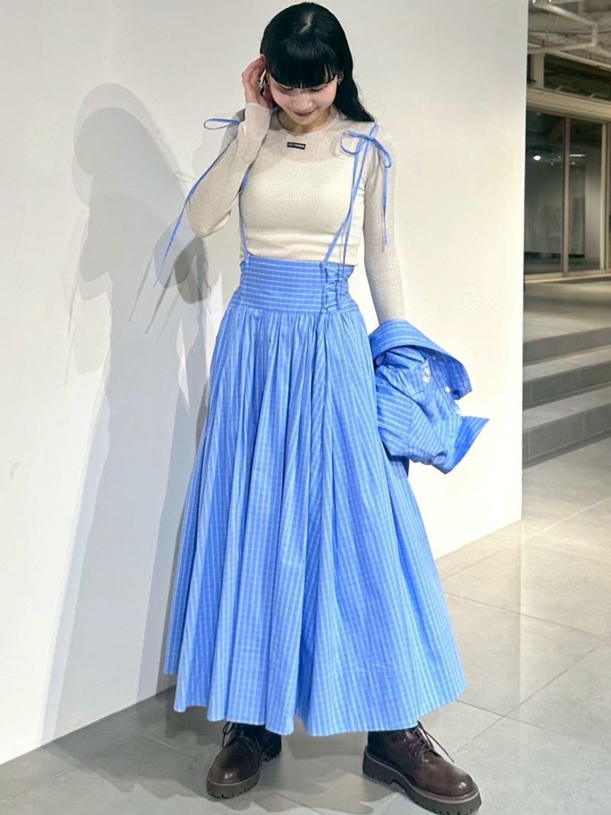 LILY BROWN「２wayボリュームシャツスカート」|スカート|