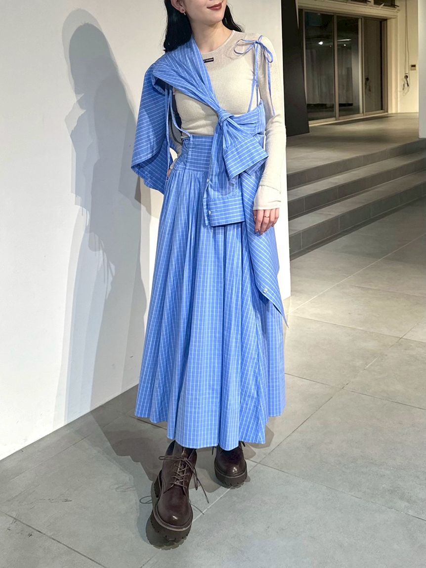 LILY BROWN「２wayボリュームシャツスカート」|スカート|