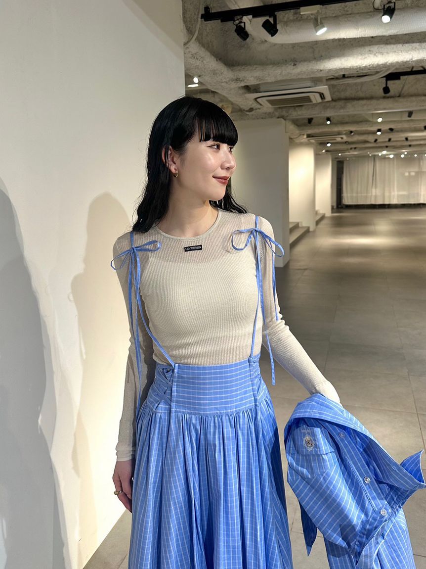 LILY BROWN「２wayボリュームシャツスカート」|スカート|