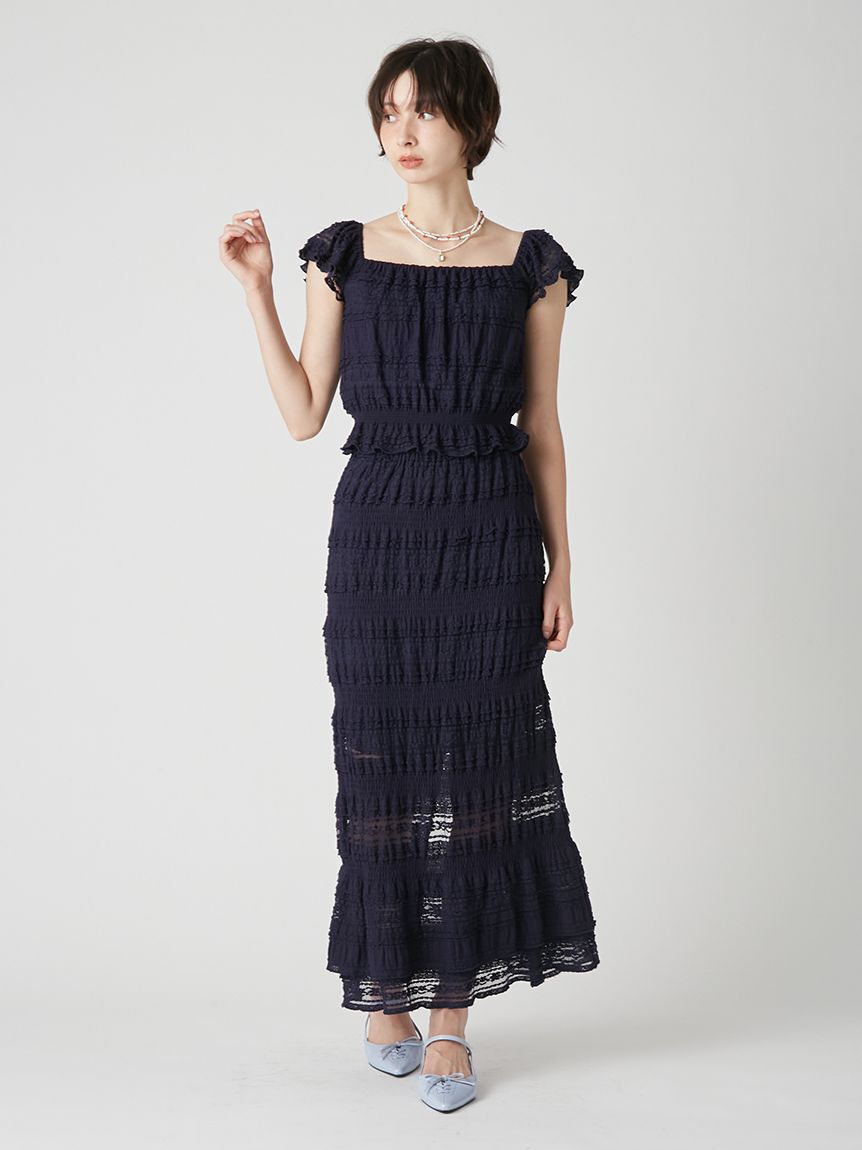 LILY BROWN「シャーリングⅠラインスカート」|スカート|