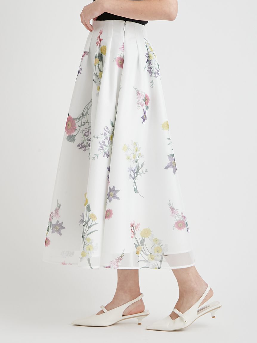 CELFORD「ミニメッシュフラワースカート」|スカート|