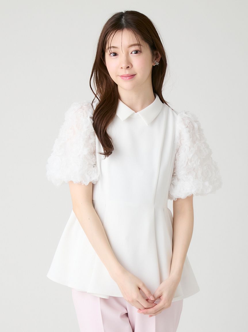 CELFORD「襟付きデザインスリーブブラウス」|シャツ・ブラウス|