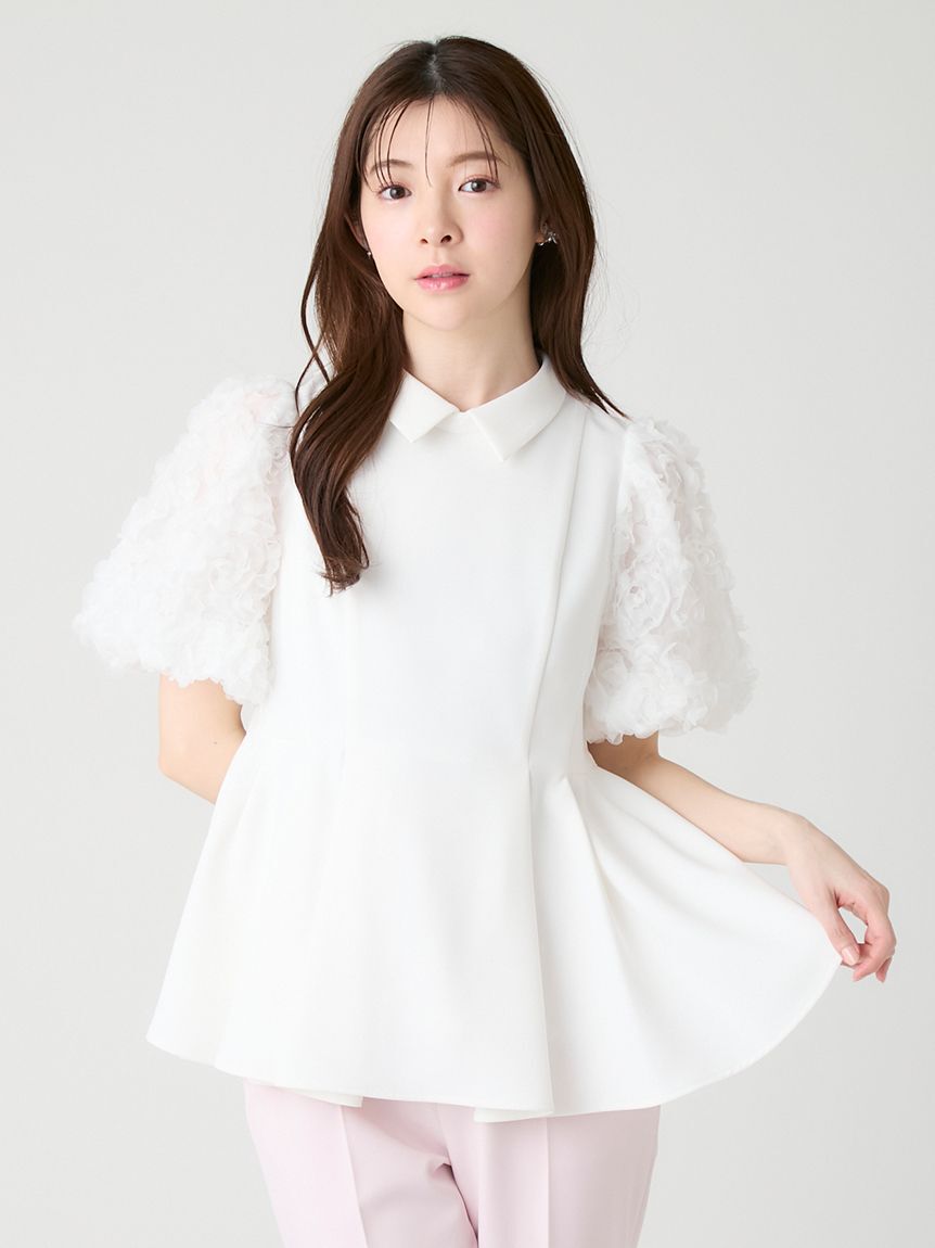 CELFORD「襟付きデザインスリーブブラウス」|シャツ・ブラウス|