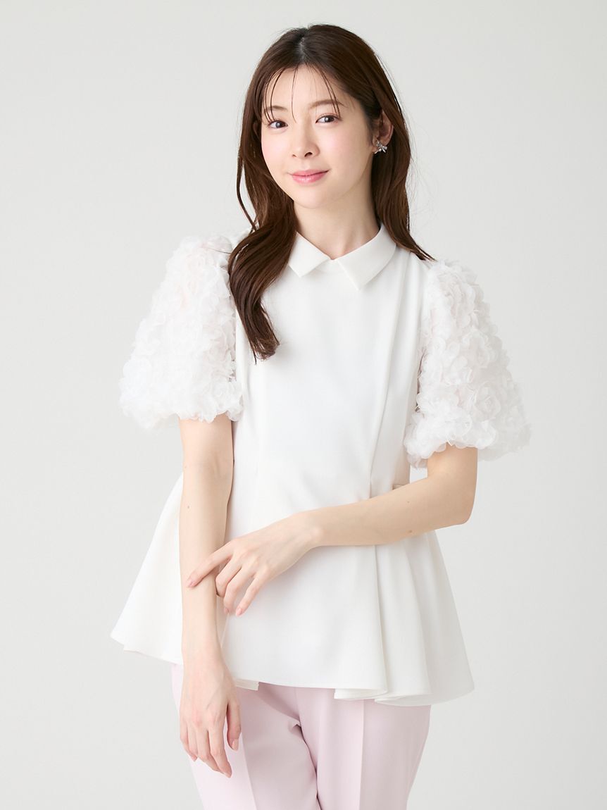 CELFORD「襟付きデザインスリーブブラウス」|シャツ・ブラウス|