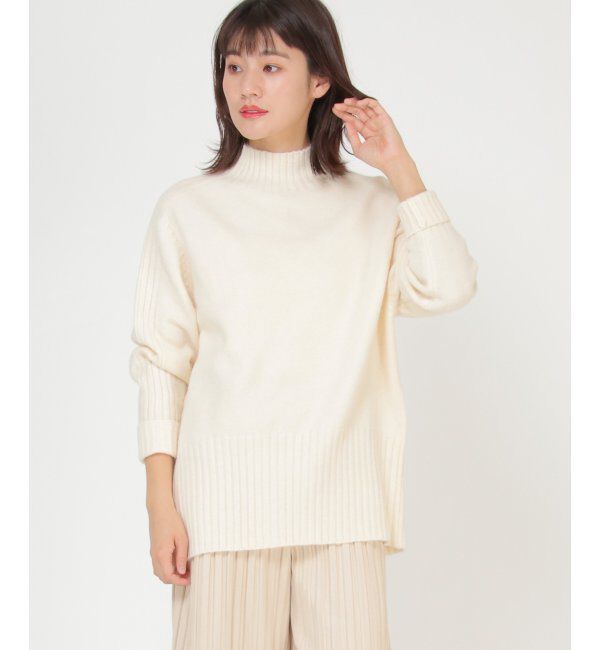 ikka「ハイネックバックスリットプルオーバー」|プルオーバー|オフホワイト