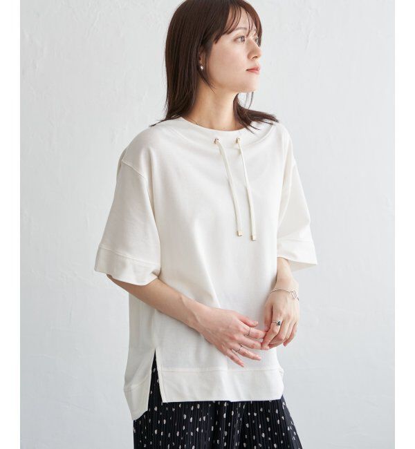 ikka「【雑誌 InRed 6月号掲載】コットンUSA鹿の子スピンドルプルオーバー」|Tシャツ・カットソー|オフホワイト