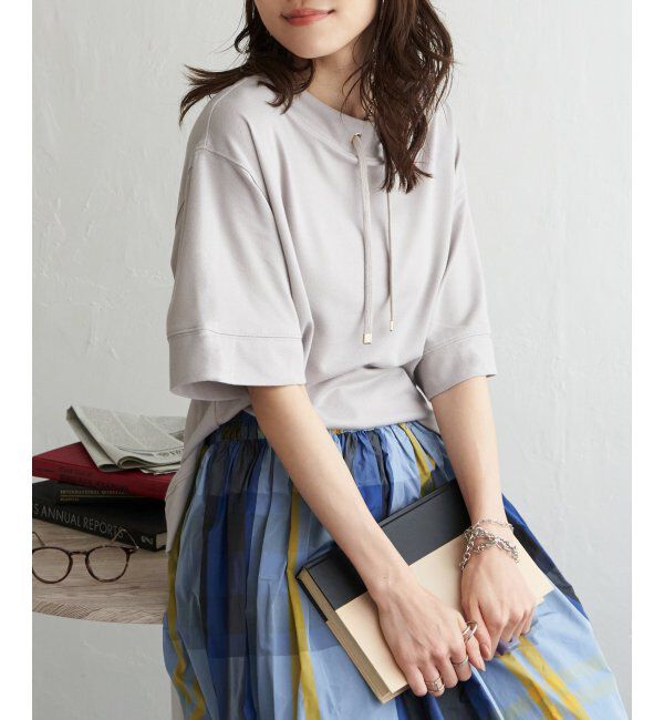 ikka「【雑誌 InRed 6月号掲載】コットンUSA鹿の子スピンドルプルオーバー」|Tシャツ・カットソー|