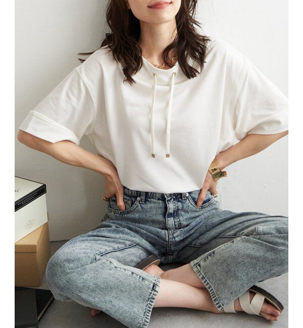 ikka「【雑誌 InRed 6月号掲載】コットンUSA鹿の子スピンドルプルオーバー」|Tシャツ・カットソー|