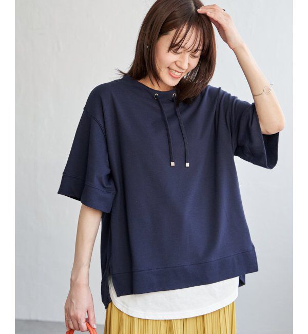 ikka「【雑誌 InRed 6月号掲載】コットンUSA鹿の子スピンドルプルオーバー」|Tシャツ・カットソー|