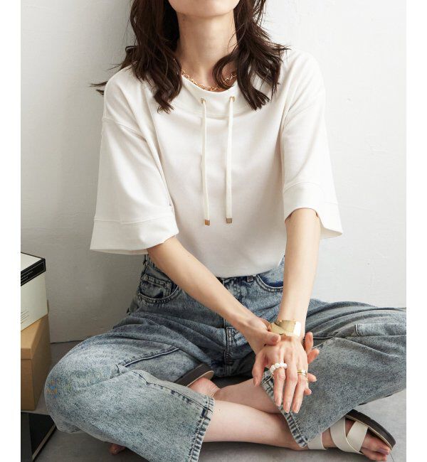 ikka「【雑誌 InRed 6月号掲載】コットンUSA鹿の子スピンドルプルオーバー」|Tシャツ・カットソー|