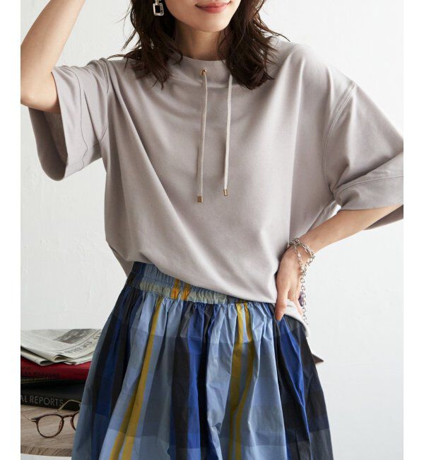 ikka「【雑誌 InRed 6月号掲載】コットンUSA鹿の子スピンドルプルオーバー」|Tシャツ・カットソー|