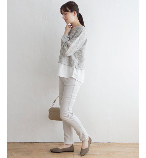 ikka「カットツイードレイヤードプルオーバー」|その他|