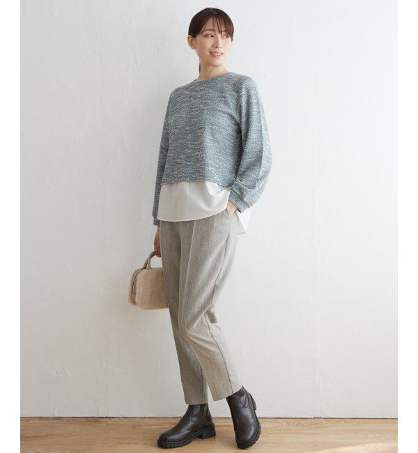 ikka「カットツイードレイヤードプルオーバー」|その他|