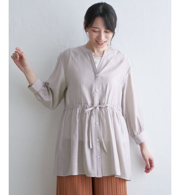 ikka「シアースキッパーシャツ」|シャツ・ブラウス|ミディグレイ