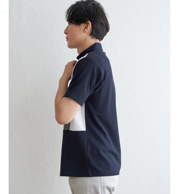 ikka「ブロックス鹿の子切り替えポロシャツ」|その他|