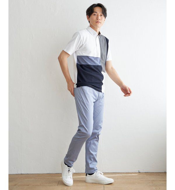 ikka「ブロックス鹿の子切り替えポロシャツ」|その他|