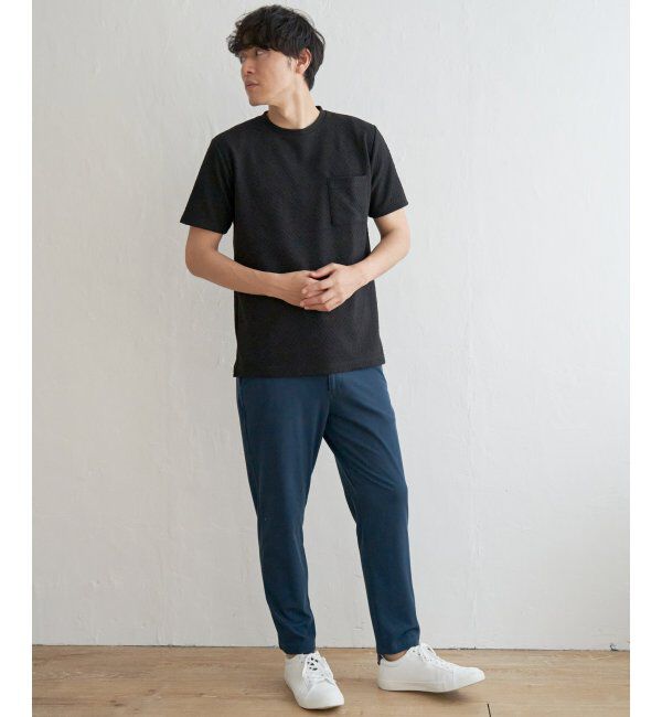 ikka「ヘリンボンフクレジャカードTシャツ」|Tシャツ・カットソー|