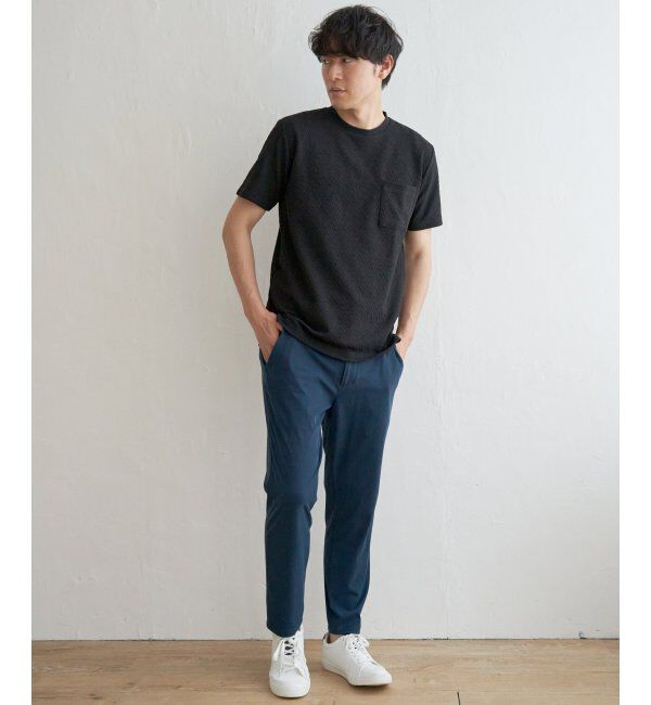 ikka「ヘリンボンフクレジャカードTシャツ」|Tシャツ・カットソー|