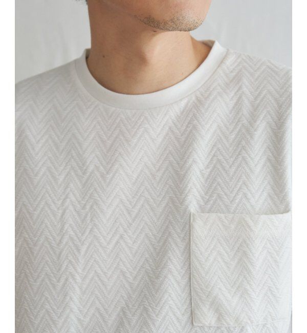 ikka「ヘリンボンフクレジャカードTシャツ」|Tシャツ・カットソー|