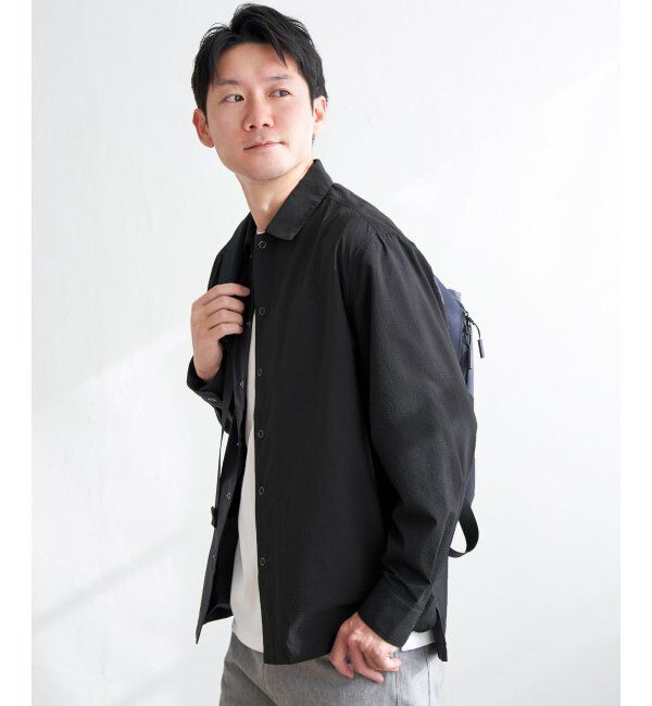 ikka「イージケアサッカースナップシャウター」|ブルゾン・スタジャン|チャコール