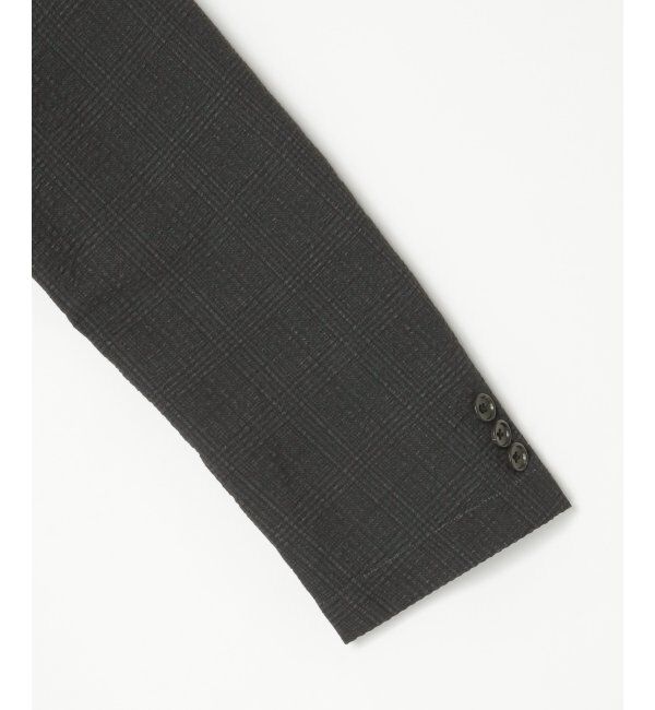 IKKA LOUNGE「【セットアップ対応】ブラックドットサッカーライトジャケット」|テーラードジャケット|