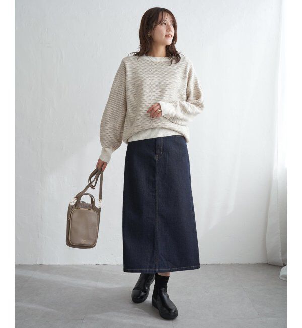 ikka「幾何ジャガードニットプルオーバー」|プルオーバー|