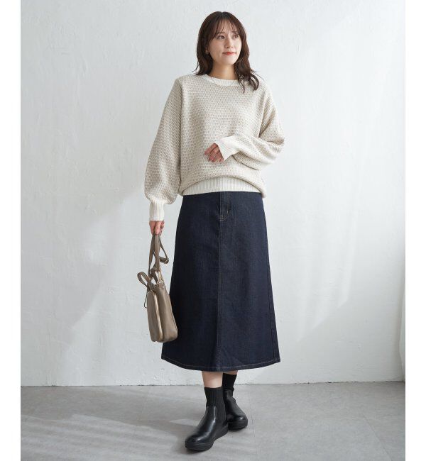 ikka「幾何ジャガードニットプルオーバー」|プルオーバー|