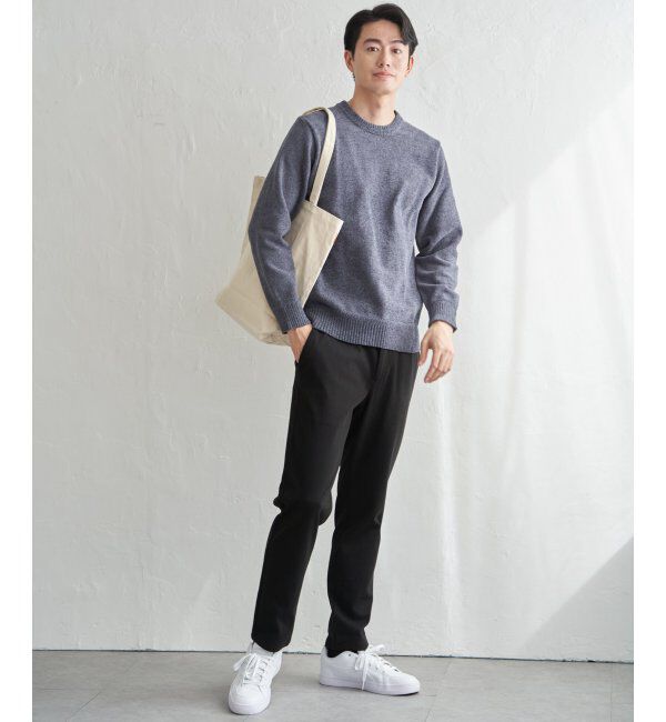 ikka「Wフェイスモールクルーニット」|プルオーバー|