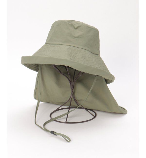 ikka「【接触冷感／UVカット】シルバーコーティングタレ付きハット」|その他|グリーン