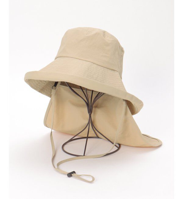 ikka「【接触冷感／UVカット】シルバーコーティングタレ付きハット」|その他|ベージュ