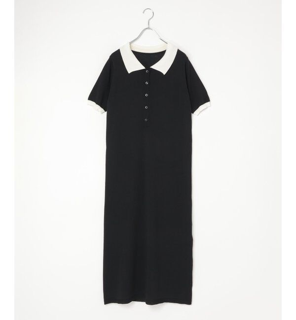 VENCE share style「バイカラーロングポロワンピース」|ワンピース|