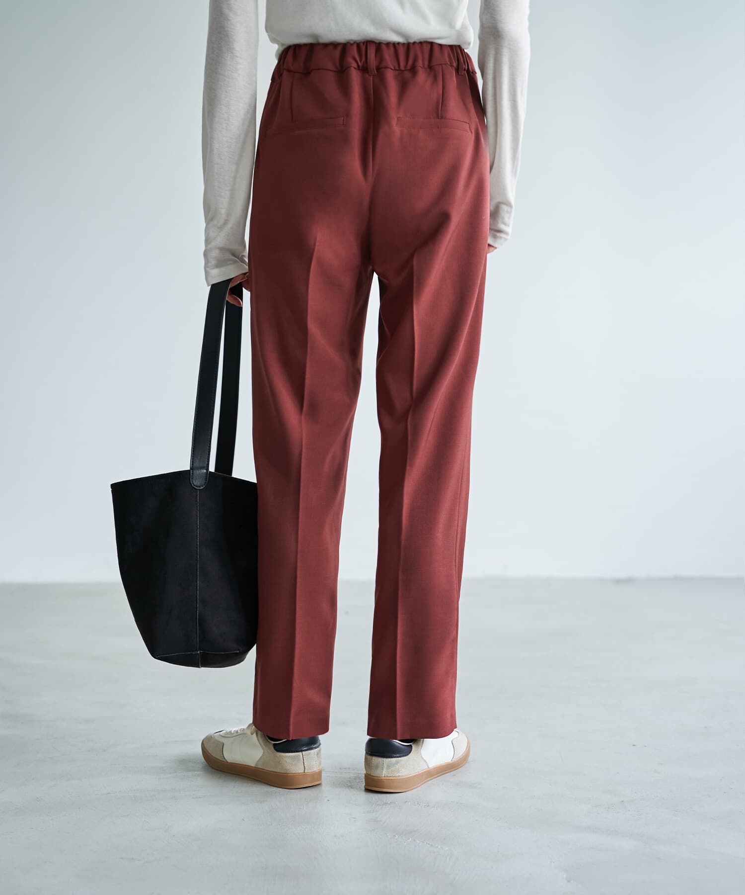 STYLE DELI「ストレッチツイルBASICタックパンツ」|スラックス|