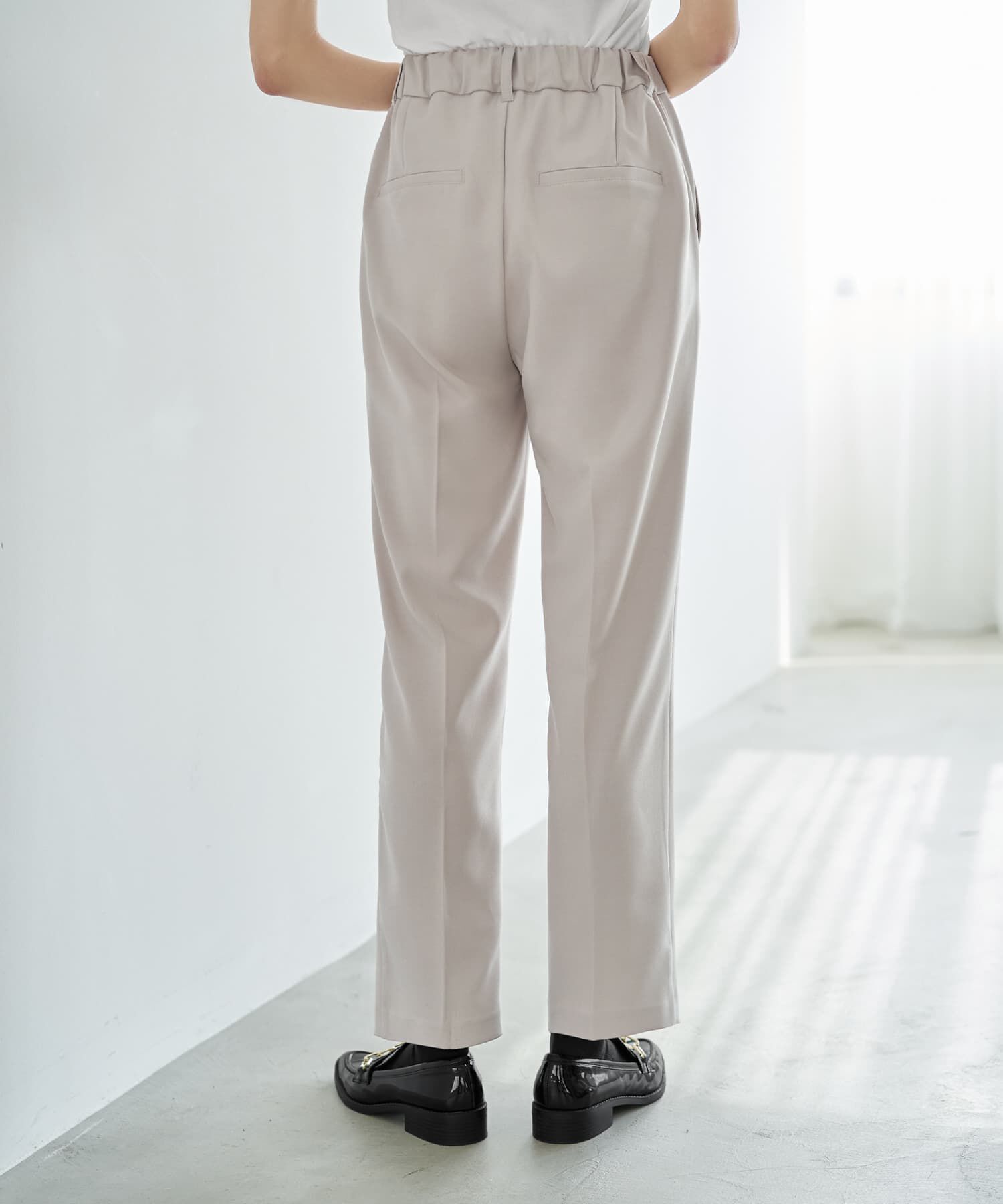 STYLE DELI「ストレッチツイルBASICタックパンツ」|スラックス|