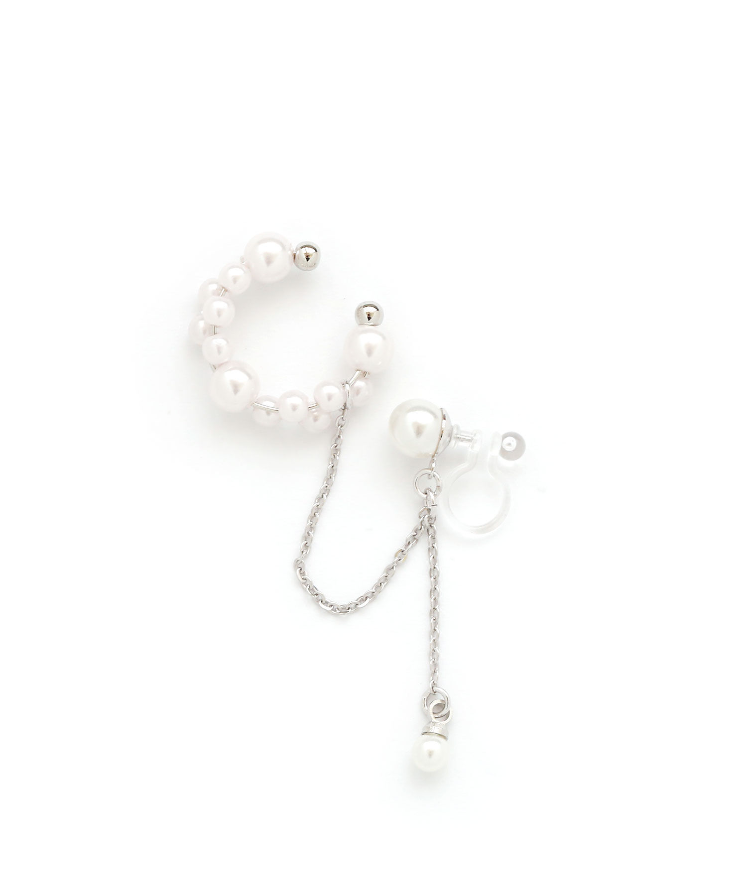 colleca la「パールイヤカフ&times;パール樹脂イヤリング」|イヤーカフ|