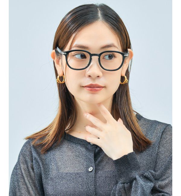  「Zoff｜UNITED ARROWS メガネ | [Casual] 伊達メガネ 度付き ユナイテッドアローズ   レンズ交換券付」|メガネ|ブラック