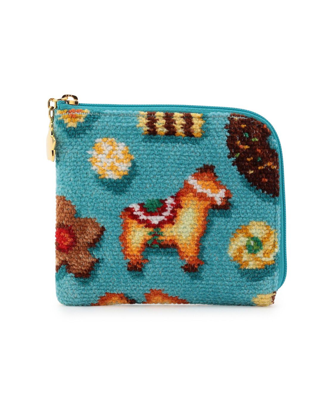 FEILER「フィーカタイム　ミニポーチ　FKT-257529（WEB限定）」|ポーチ|ターコイズブルー