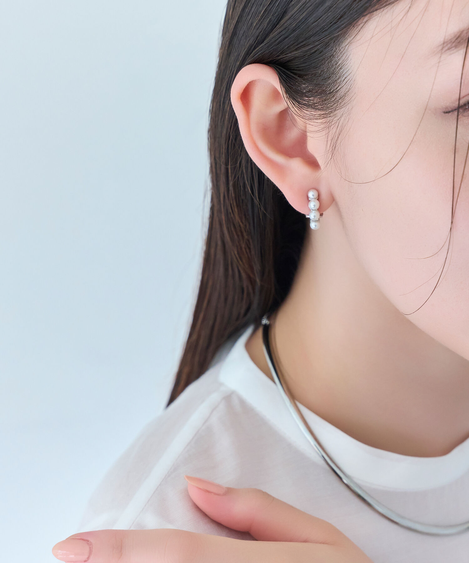 Phoebe「【痛くないシリーズ】ノーブルパールエアリーイヤリング　シルバー」|イヤリング|