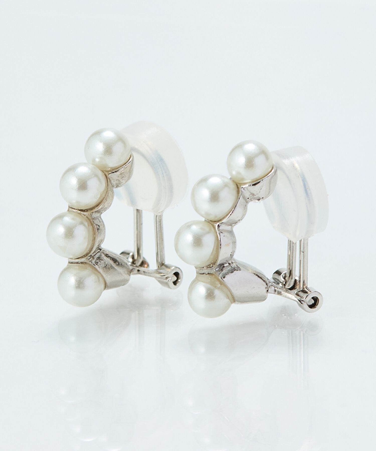 Phoebe「【痛くないシリーズ】ノーブルパールエアリーイヤリング　シルバー」|イヤリング|