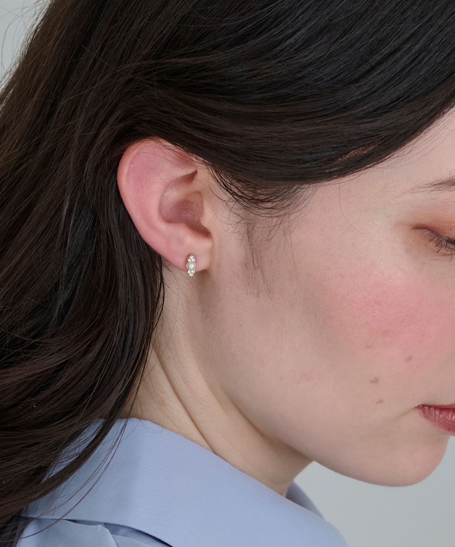 Phoebe「【痛くないシリーズ/金属アレルギー対応】パールビジューライトフィットイヤリング　結婚式/セレモニー」|イヤリング|