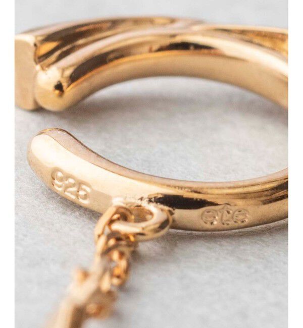 ete「イヤリング ツイストバーバックチェーン」|イヤリング|